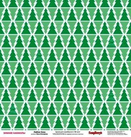 Papier do scrapbookingu dwustronny 30,5 x 30,5 cm HAPPY HOLIDAYS 9 szt. ScrapBerry`s